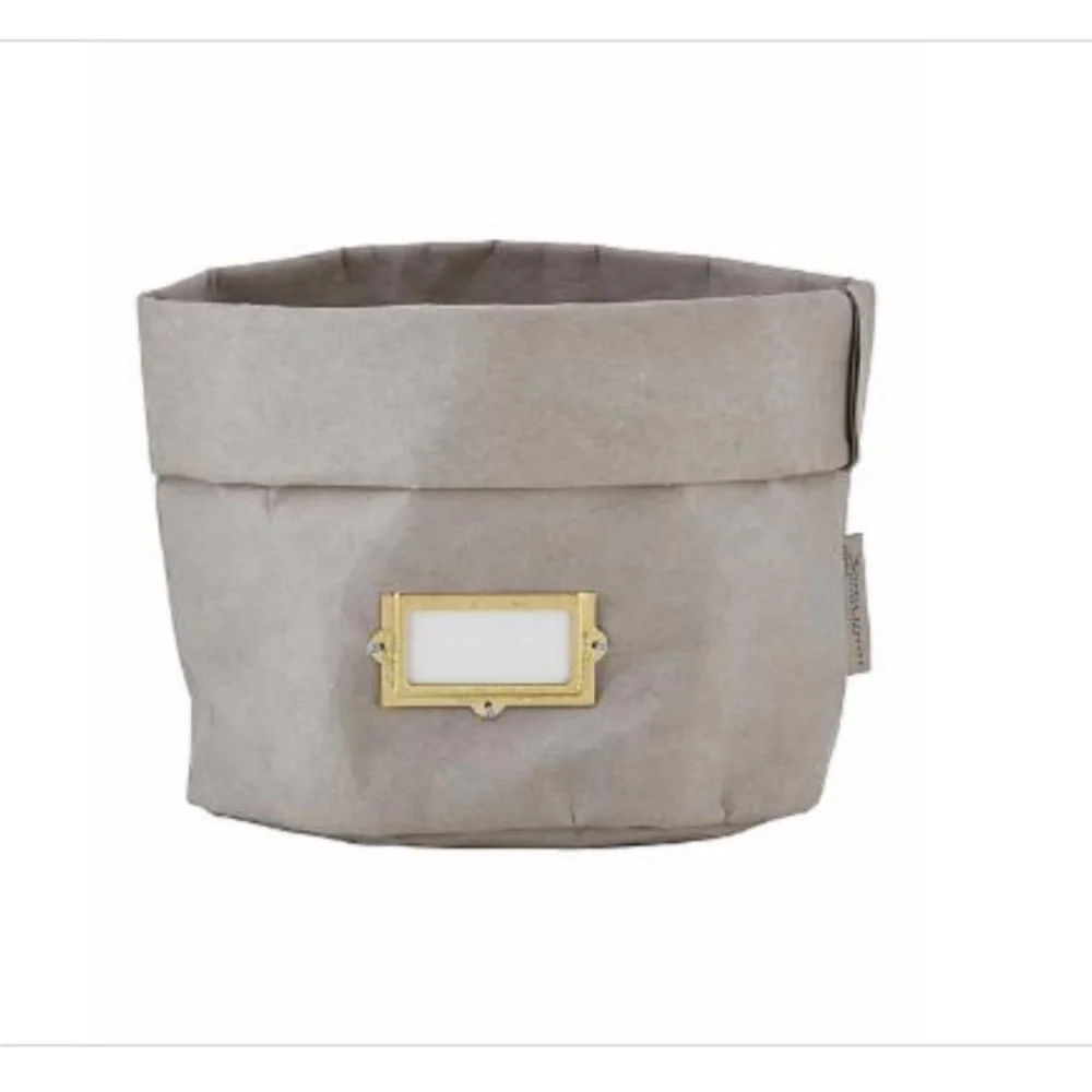 SANTA BARBARA DESIGN: Set of 2 Grey Washable Paper Sturdy Holders